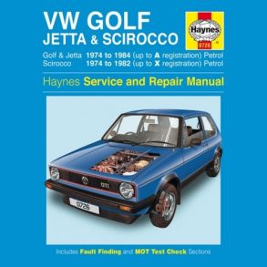 Reparationsbog Haynes - Volkswagen Golf, Jetta & Scirocco Mk1 Benzin 1.5, 1.6 & 1.8
