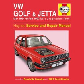 Reparationsbog Haynes - Volkswagen Golf & Jetta Mk2 Benzin ( 84 - Feb 92)