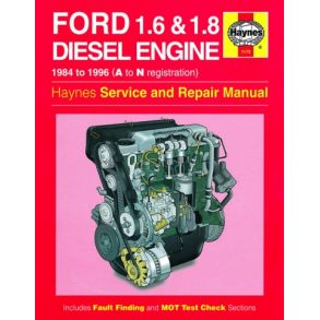 Reparationsbog Haynes - Ford 1.6 & 1.8 litre Diesel Motor (84 - 96)