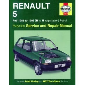 Reparationsbog Haynes - Renault 5 Benzin (Feb 85 - 96)