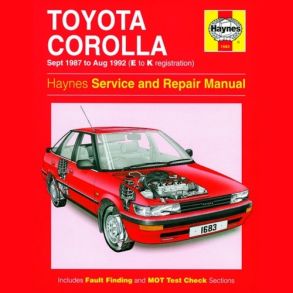 Reparationsbog Haynes - Toyota Corolla (Sept 87 - Aug 92)