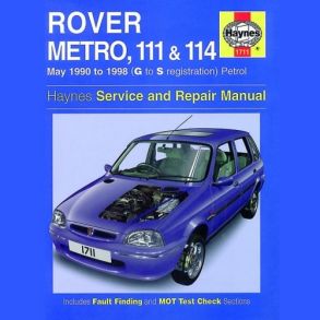 Reparationsbog Haynes - Rover Metro, 111 & 114 Benzin (May 90 - 98)