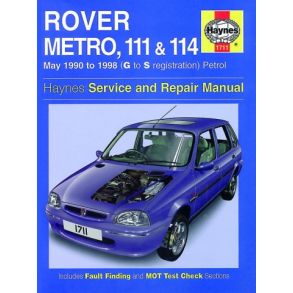 Reparationsbog Haynes - Rover Metro, 111 & 114 Benzin (May 90 - 98)