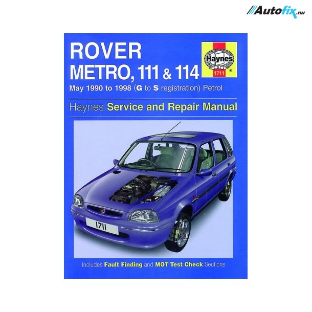 Reparationsbog Haynes - Rover Metro, 111 &amp; 114 Benzin (May 90 - 98)