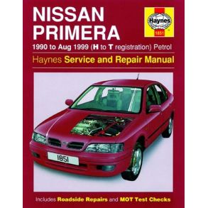 Reparationsbog Haynes - Nissan Primera Benzin (90 - Aug 99)