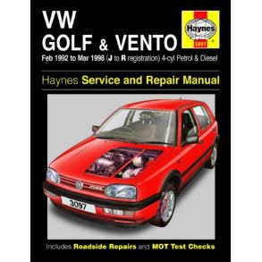 Reparationsbog Haynes - Volkswagen Golf & Vento Benzin & Diesel (Feb 92 - Mar 98)