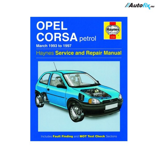 Reparationsbog Haynes - Opel Corsa Benzin (Mar 93 - 94)