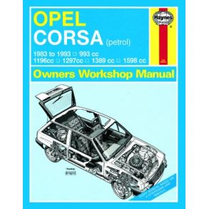 Reparationsbog Haynes - Opel Corsa Benzin (83 - Mar 93)