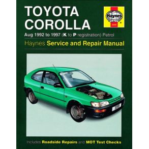 Reparationsbog Haynes - Toyota Corolla Benzin (Aug 92 - 97)