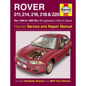 Reparationsbog Haynes - Rover 211, 214, 216, 218 & 220 Benzin & Diesel (Dec 95 - 99)