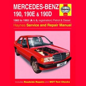Reparationsbog Haynes - Mercedes-Benz 190, 190E & 190D Benzin & Diesel (83 - 93)