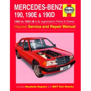 Reparationsbog Haynes - Mercedes-Benz 190, 190E & 190D Benzin & Diesel (83 - 93)