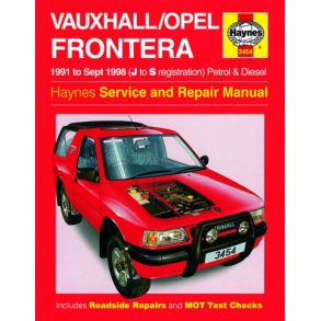 Reparationsbog Haynes - Opel Frontera Benzin &  Diesel (91 - Sept 98)