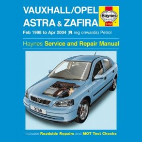 Reparationsbog Haynes - Opel Astra & Zafira Benzin (Feb 98 - Apr 04)