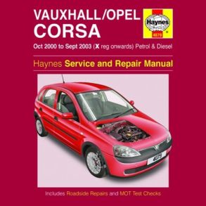 Reparationsbog Haynes - Opel Corsa Benzin & Diesel (Oct 00 - Sept 03)
