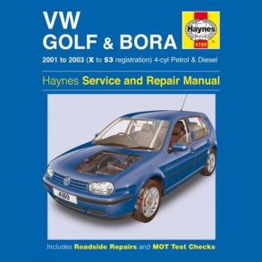 Reparationsbog Haynes - Volkswagen Golf & Bora 4-cyl Benzin & Diesel (01 - 03)