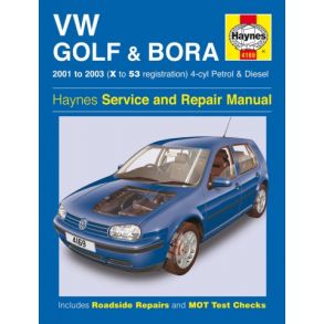 Reparationsbog Haynes - Volkswagen Golf & Bora 4-cyl Benzin & Diesel (01 - 03)