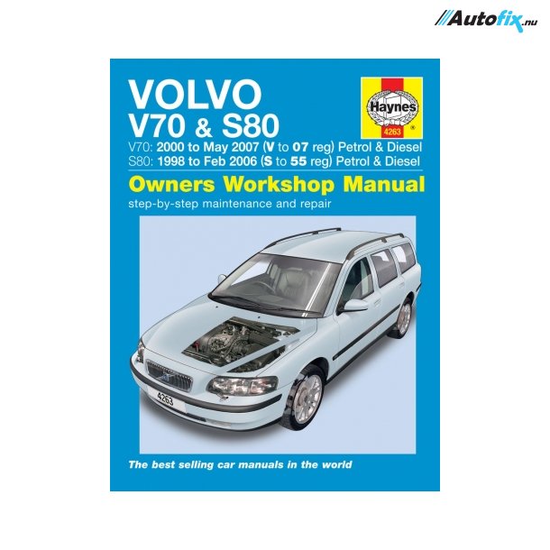 Reparationsbog Haynes - Volvo V70 &amp; S80 Benzin &amp; Diesel (98 - 07)