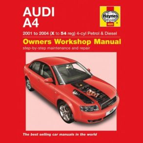 Reparationsbog Haynes - Audi A4 2001 to 2004 (X to 54 reg) 4-cyl Benzin & Diesel