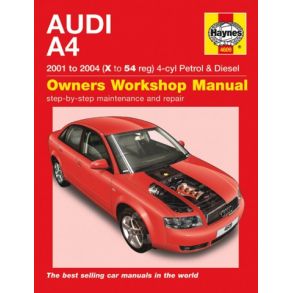 Reparationsbog Haynes - Audi A4 2001 to 2004 (X to 54 reg) 4-cyl Benzin & Diesel