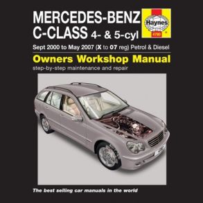 Reparationsbog Haynes - Mercedes-Benz C-Class Benzin & Diesel (Sept 00 - May 07)