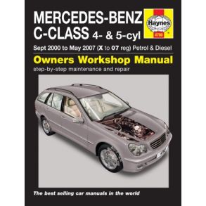 Reparationsbog Haynes - Mercedes-Benz C-Class Benzin & Diesel (Sept 00 - May 07)