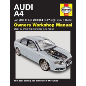 Reparationsbog Haynes - Audi A4 Benzin & Diesel (Jan 05 to Feb 08)