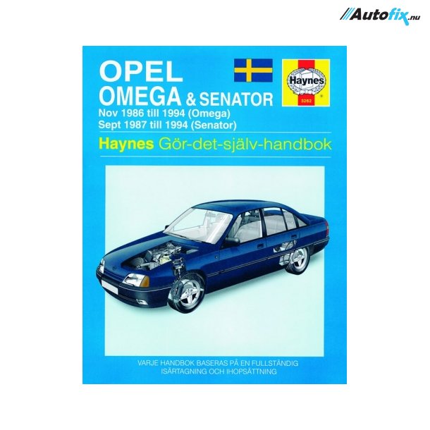 Reparationsbog Haynes - Opel Omega &amp; Senator (86 - 94) (Svensk Udgave)