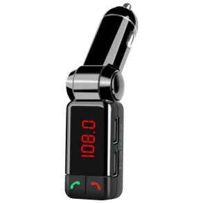 Bluetooth FM transmitter - H�ndfri telefoni - Med 2 USB-porte & justerbar 160� 