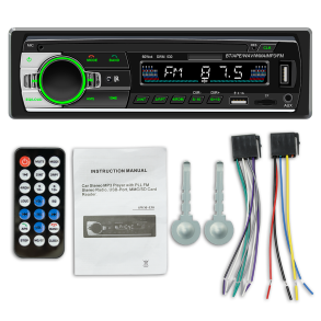 Autoradio 24V-12V - Med bluetooth 5.0/AUX/USB/SD-kort  - Inkl. fjernbetjening