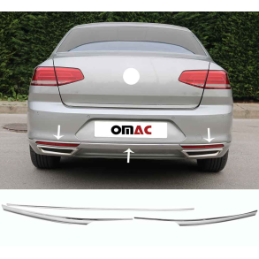 Kantliste til bagkofanger - VW Passat Sedan & Stationcar (B8) rg. 2015-2023 - Krom