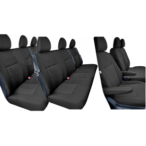 Skrddersyet Sdeovertrk - Komplet 2+1 & 2x bagsde - VW Transporter T5 & T6 rg. 2003->