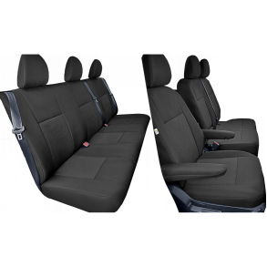 Skrddersyet Sdeovertrk - Komplet 2+1 & 1x bagsde - VW Transporter T5 & T6 rg. 2003->