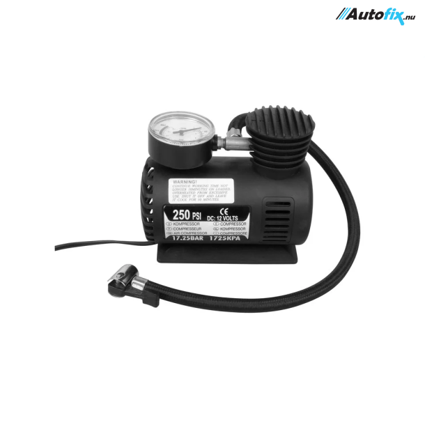 Luftkompressor Mini 12V - 17 bar (250 psi) - Cykelpumper - Autofix