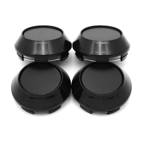 Centerkapsler til Aluflge - Sort Plast - Str. 62/68 mm - 4 stk.