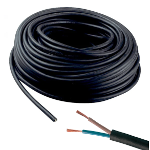 Autoledning 2-leder - Gummikabel H05 RR-F 2x0,75 mm - Slges i lbende meter