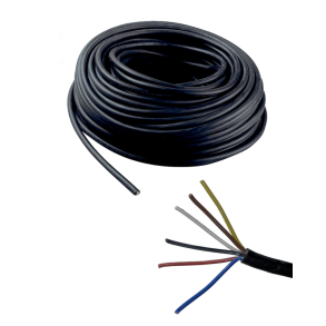 Autoledning 6-leder - Gummikabel 6x0,75 mm - Slges i lbende meter