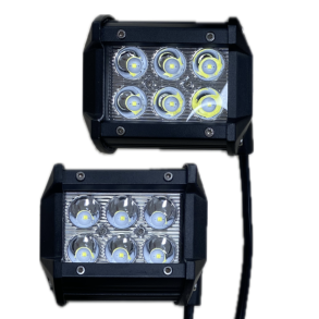 LED Arbejdslygter 12-24V - 3,8'' med 6x LED - Universal 2 stk (6000K)
