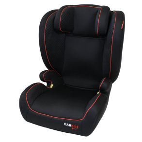 Selepude med rygln ECE I-Size - CarKids Frankie Sort & Rd - Brnehjde 100-150 cm