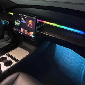 RBG Lysstribe til instrumentbord - Passer til Tesla Model 3 og Model Y