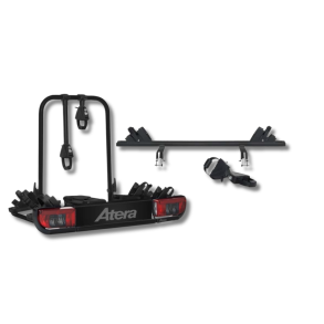 Cykelholder til 3 cykler - Atera Strada E-bike + udvidelse til 3. cykel - Fodbetjent Tilt-funktion