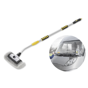 Vaskebrste med sbebeholder - Teleskopskaft & blde hr - Forlngelse 121-191 cm