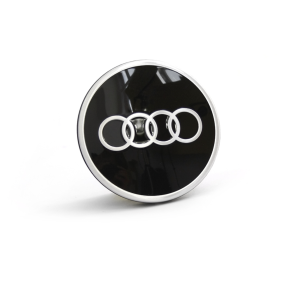Centerkapsel Original - Audi - Sort & krom 61,5/55 mm - 1 stk.