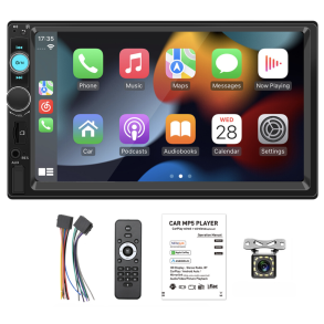 Autoradio 2DIN med Apple Carplay/Android Auto - CarvillZ F7010C Bluetooth - Bakkamera (DEMO)