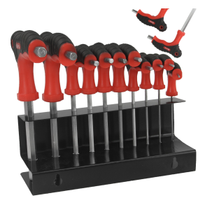 Unbrakongle st 11 dele - Str. 2-10 mm - Krom vanadium stl (inkl. stativ til organisering)