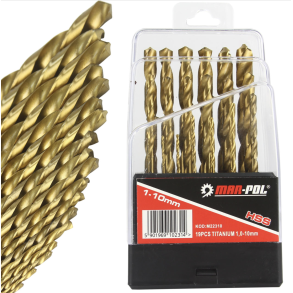 Spiralborest HSS Titanium 19 dele - Robust & Holdbar Materiale - 1,0-10,0 mm