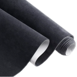 Bekldning til bilinterir selvklbende - Sort Alcantara - Str. 100x150 cm