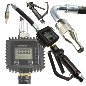 Digital oliepistol med flowmeter 1/2'' - Ideel til diverse olier - Flowhastighed 1-35 l/min