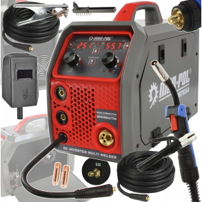 Svejseapparat MIG, MAG, MMA & TIG Kit 230V - Robust & effektiv svejseinverter - Med display