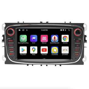 Autoradio 7'' kit til Ford modeller - Fox-J Sort - Trdls Apple Carplay & Android Auto (DEMO model)
